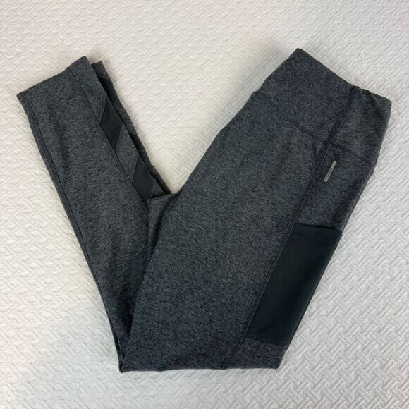 Mondetta Women's Medium Grey Vented Ankle Athletic Leggings Athleisure Stretch - Picture 1 of 10